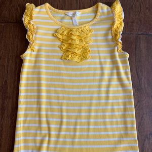 Matilda Jane Yellow and White striped shirt